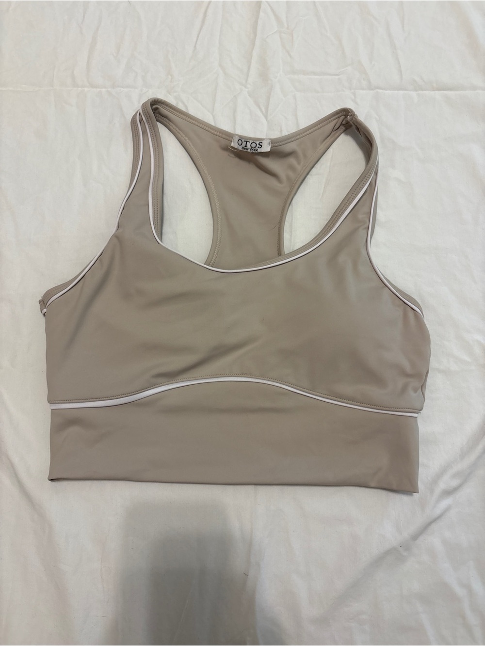 Women's Taupe Racerback sports bra